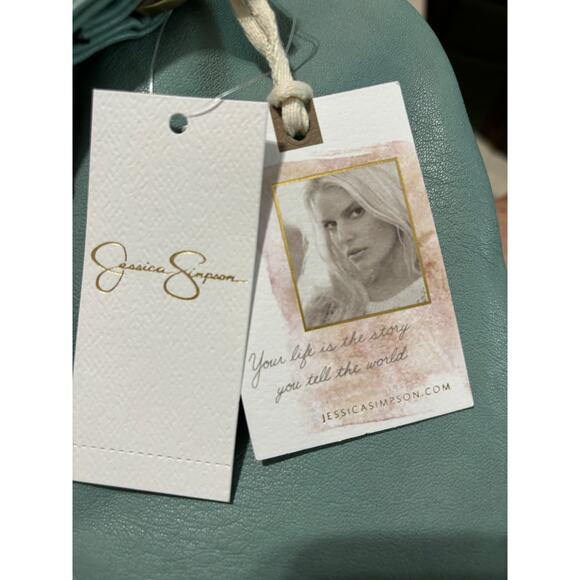 Jessica Simpson NWT London Hobo In Dusty Jade Shoulder Handbag Purse Zip Accent - Picture 7 of 8